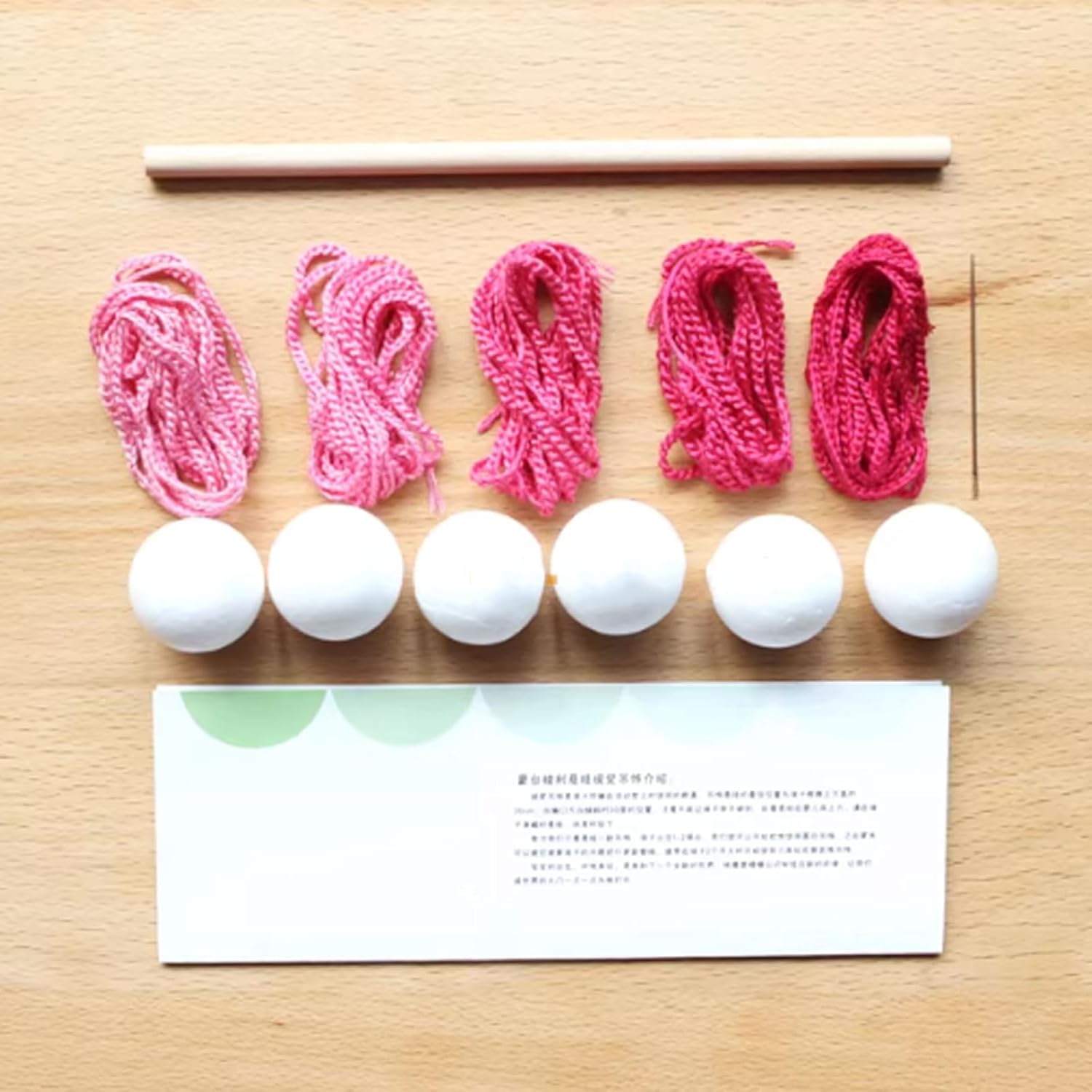 DIY Mobile Montessori Ball Kit, Gradient Colour, 3 Styles Hanging Toy for Newborns Visual Stimulation for Babies 0-12 Months, Red