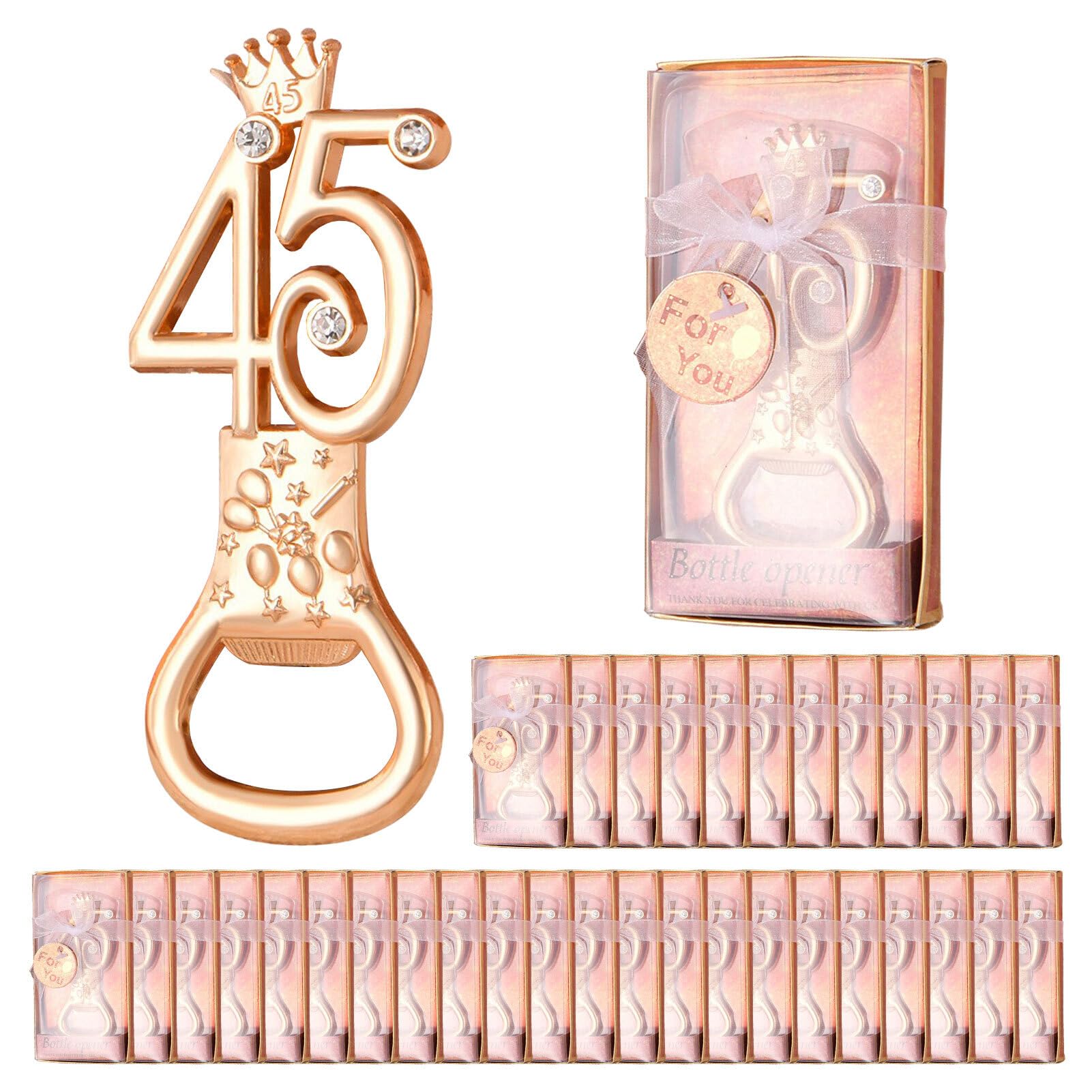 Abrebotellas con Números Creativos,Abridor de Botellas con Dureza de Aleación de Zinc,Abridor de Botellas de Cerveza Plano Resistente,Abridor de Botellas Dorado único para(Figura 45-36 piezas)