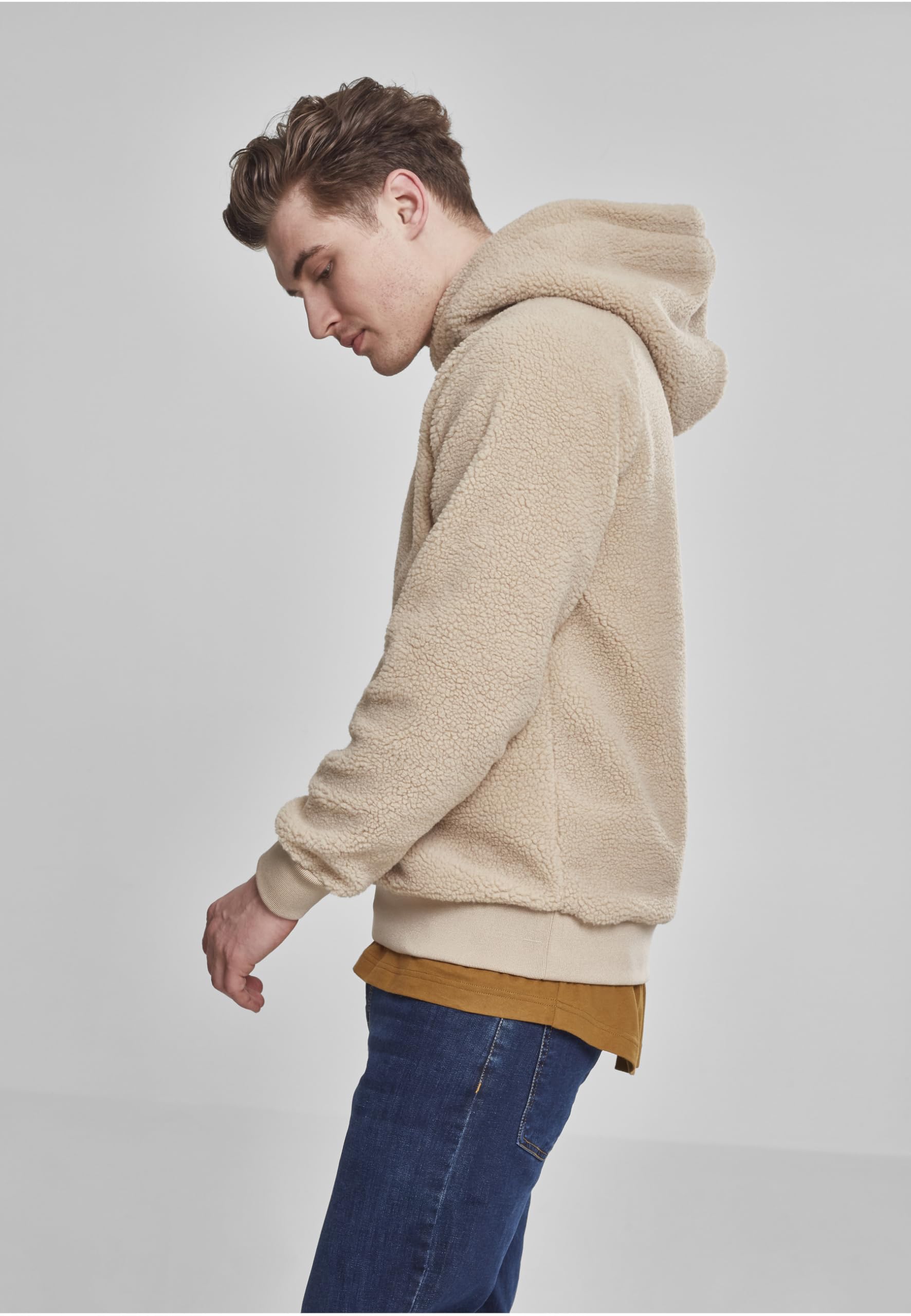 Urban Classics Sudadera con Capucha Sherpa para Hombre