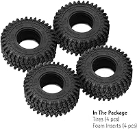 Vista 7 de INJORA Neumáticos 1.0 - Neumáticos S5 Super Blandos y Adhesivos de 57 * 22mm para TRX4M Axial AX24 SCX24 FCX24 Enduro24, T1016