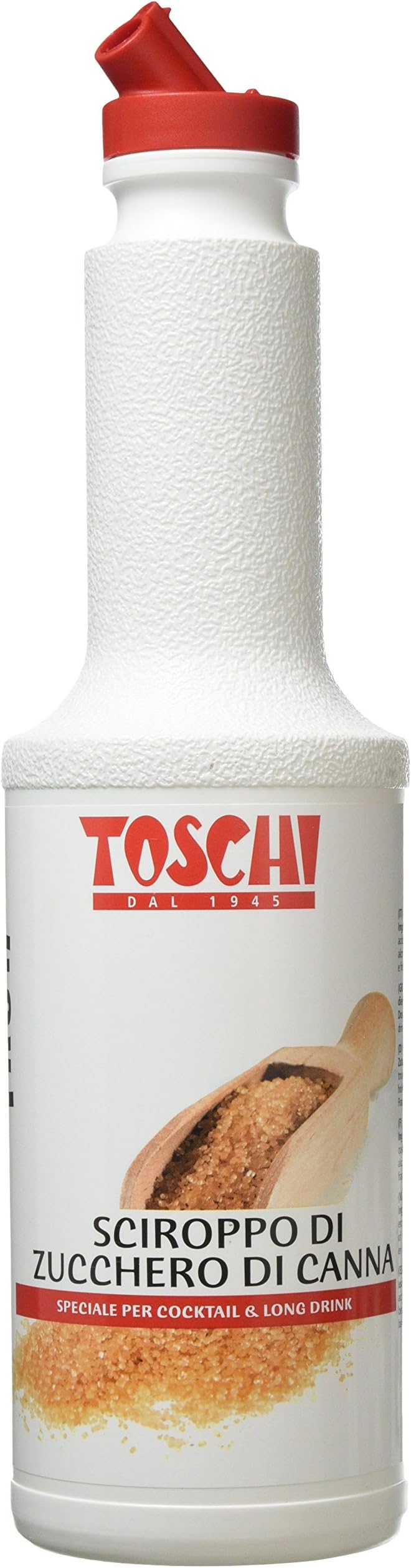Toschi Cane Sugar Syrup in Bottle with Dispenser