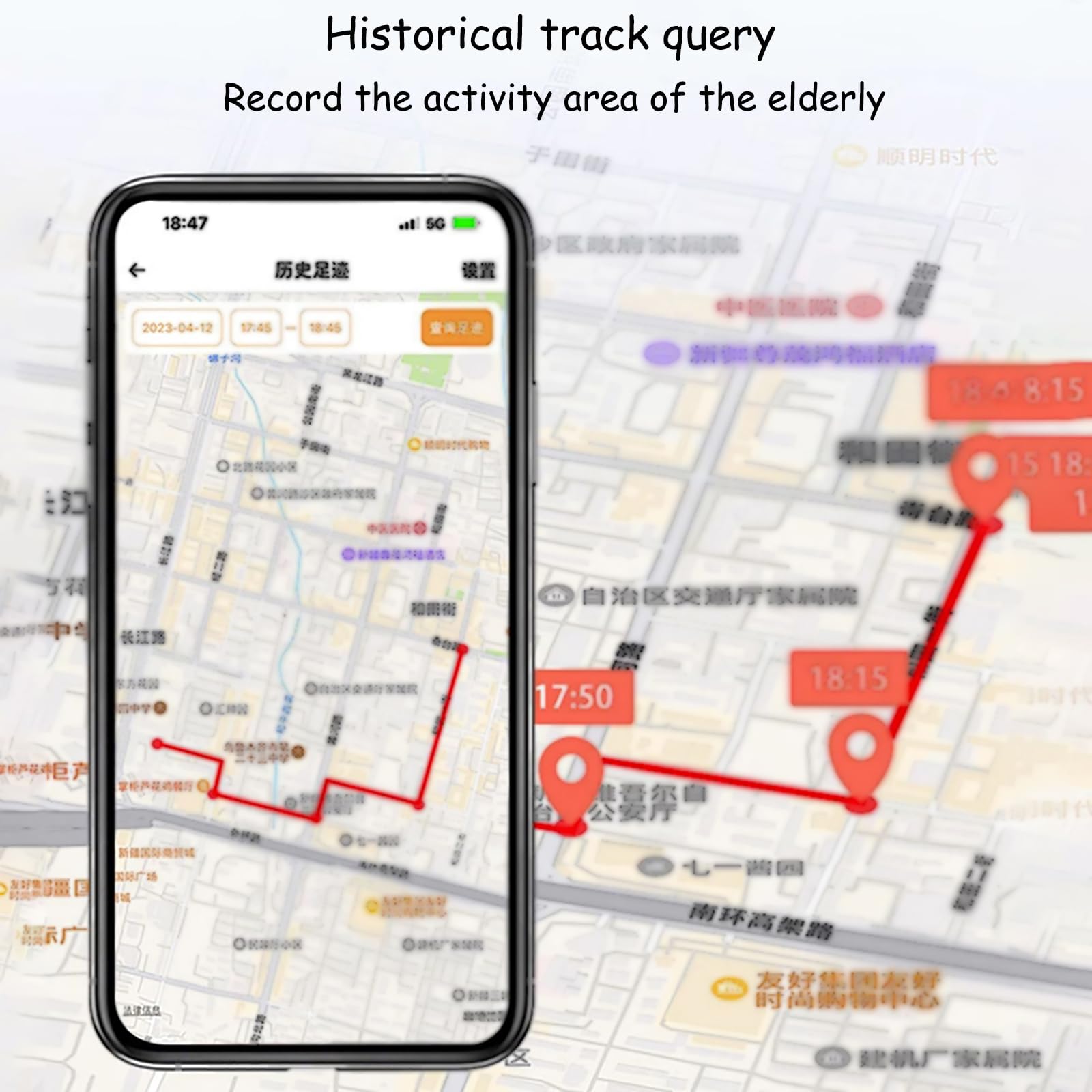 Genérico Smartwatch Personas Mayores Aviso de Caída Reloj Inteligente Dispositivos de Alerta de Caídas Alarma SOS Localización GPS Videollamada Impermeable Detección de Caídas para Demencia Alzheimer