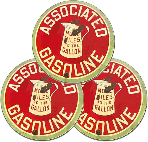 Miniatura 116 de Brotherhood Letrero de gas vintage de reproducción de letreros de metal vintage, letrero redondo de metal para garaje y hogar, 8 pulgadas de Nourse