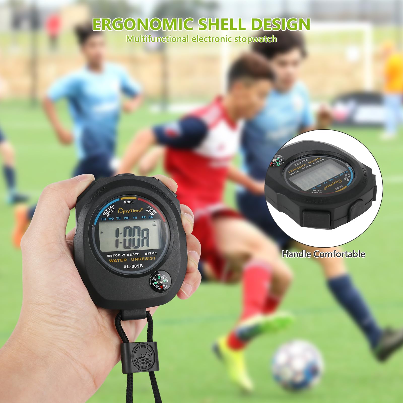 LUFEIS Pizarra Futbol Entrenador, Portátil Pizarra Futbol Entrenador, Carpeta Táctica Plegable con Imanes, Lapiceros, Silbar, Temporizador y Borrador, para Entrenadores Futbol Tablero