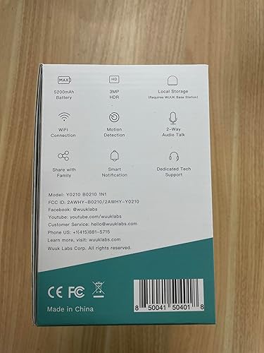 Miniatura 12 de WUUK Timbre de puerta 2K, timbre de video inalámbricocon cable, base de inicio incluida, sin tarifas mensuales, WiFi de 2.45 GHz, almacenamiento de