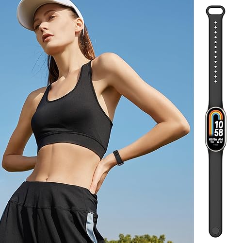 Miniatura 5 de Compatible con Xiaomi Mi Smart Band 8 correas de repuesto pulsera deportiva de silicona, correas flexibles suaves compatibles con Xiaomi Mi Band 8