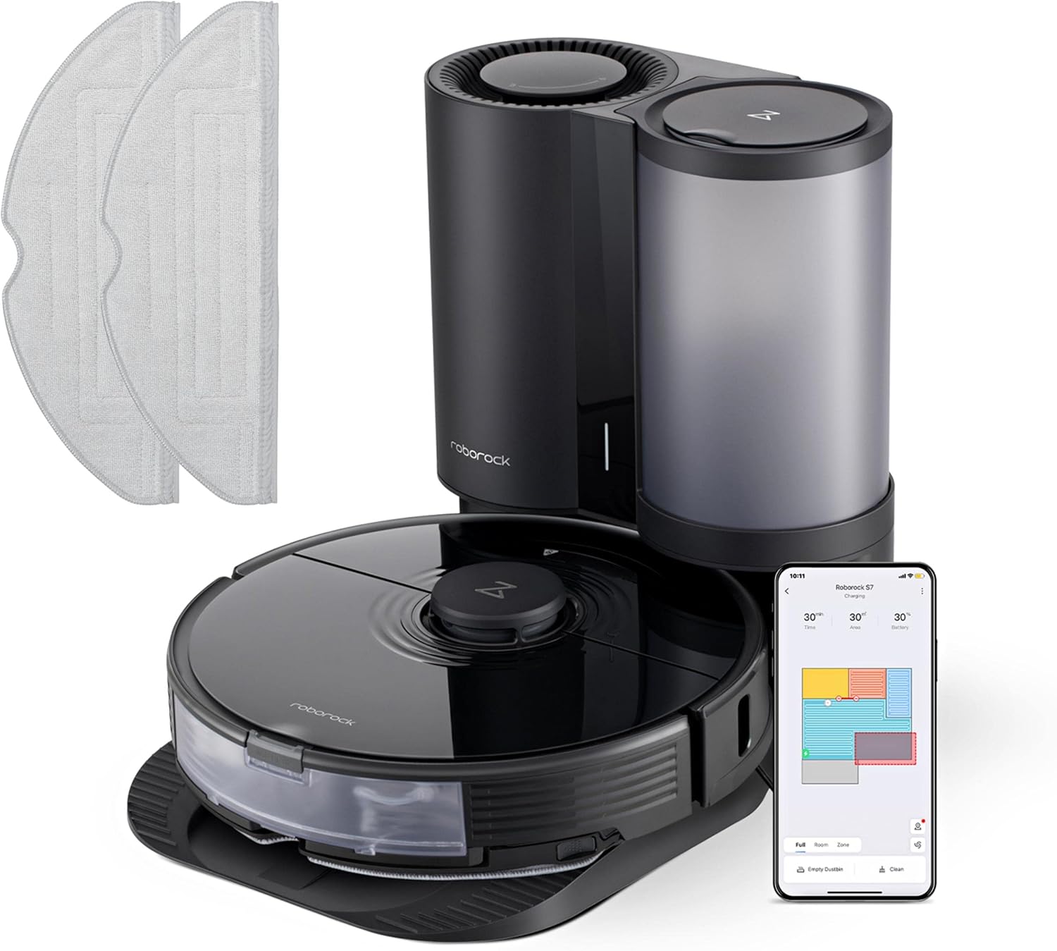 roborock S7+ Robot Vacuum and Sonic Mop Cleaner with Mop