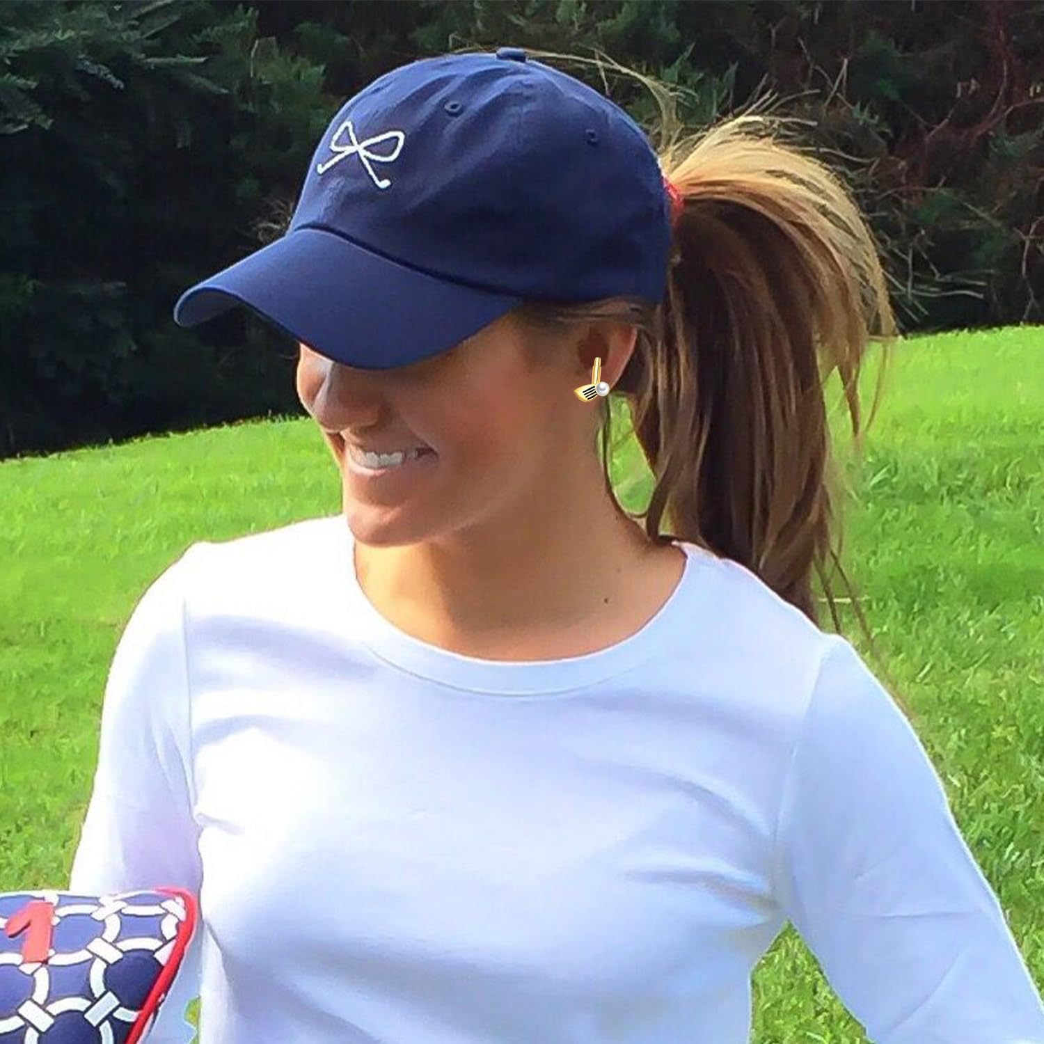 4Pairs Golf Stud Earrings Golf Ball Bag Cart Earring Studs Statement Golf Themed Earrings Golf Jewelry for Women Sport Game Day Golf Accessories Outfits Gifts - Image 2