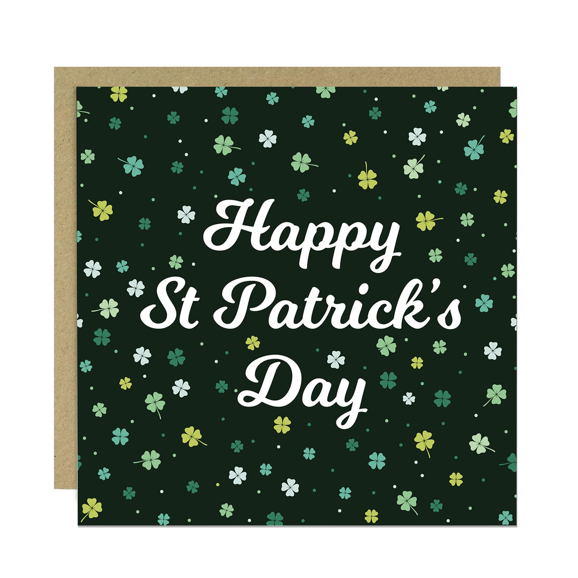 RED OCEAN St Patricks Day Card, Happy St Patrick’s Day - Irish Day Cards with Hearts and Shamrock for Best Friend, Husband, Wife, Brother, Sister or Partner, 145mm x 145mm Paddys Day