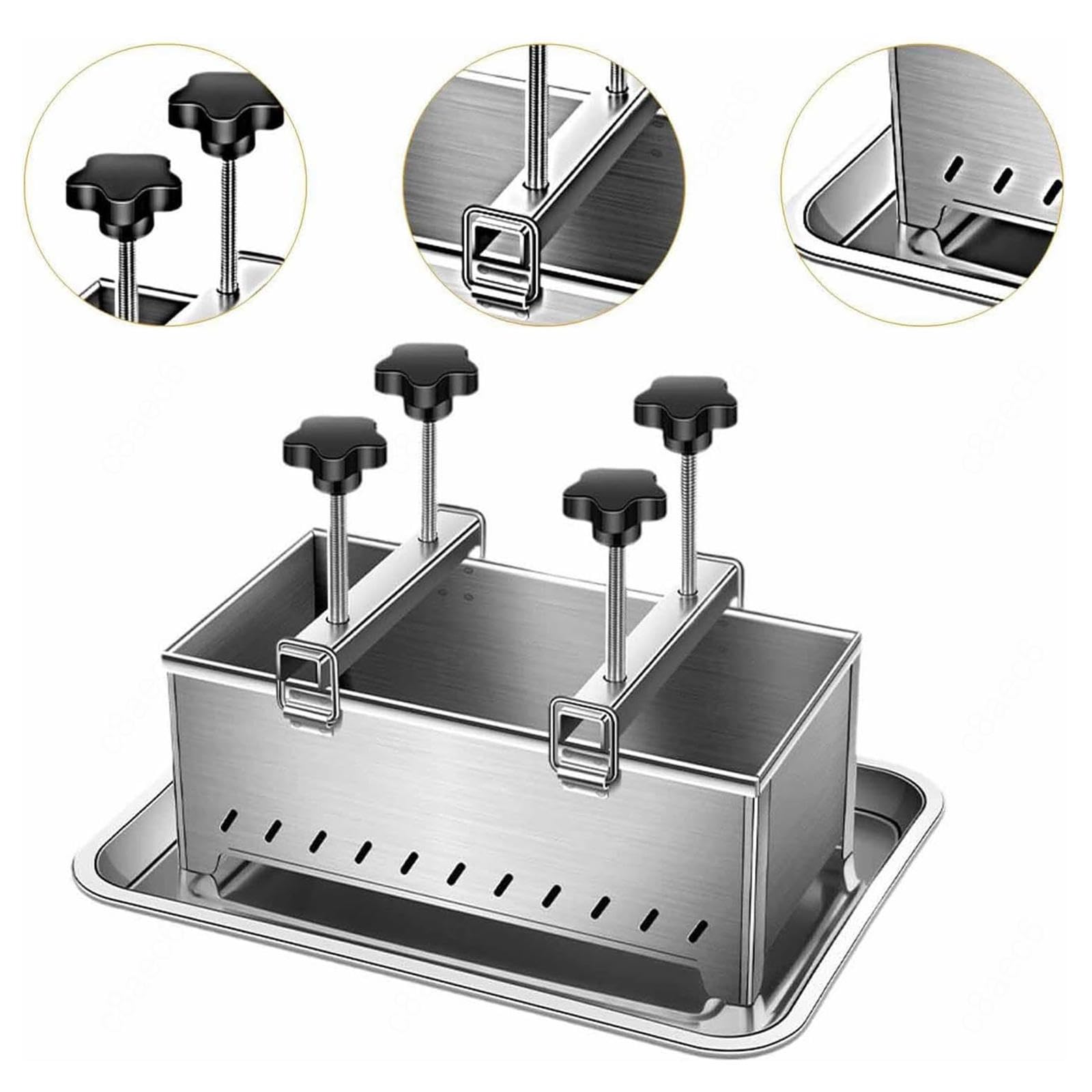 Prensa de carne de acero inoxidable, para hacer bloques de carne, prensa casera de ladrillos de carne para cocina, restaurante, 5 kg