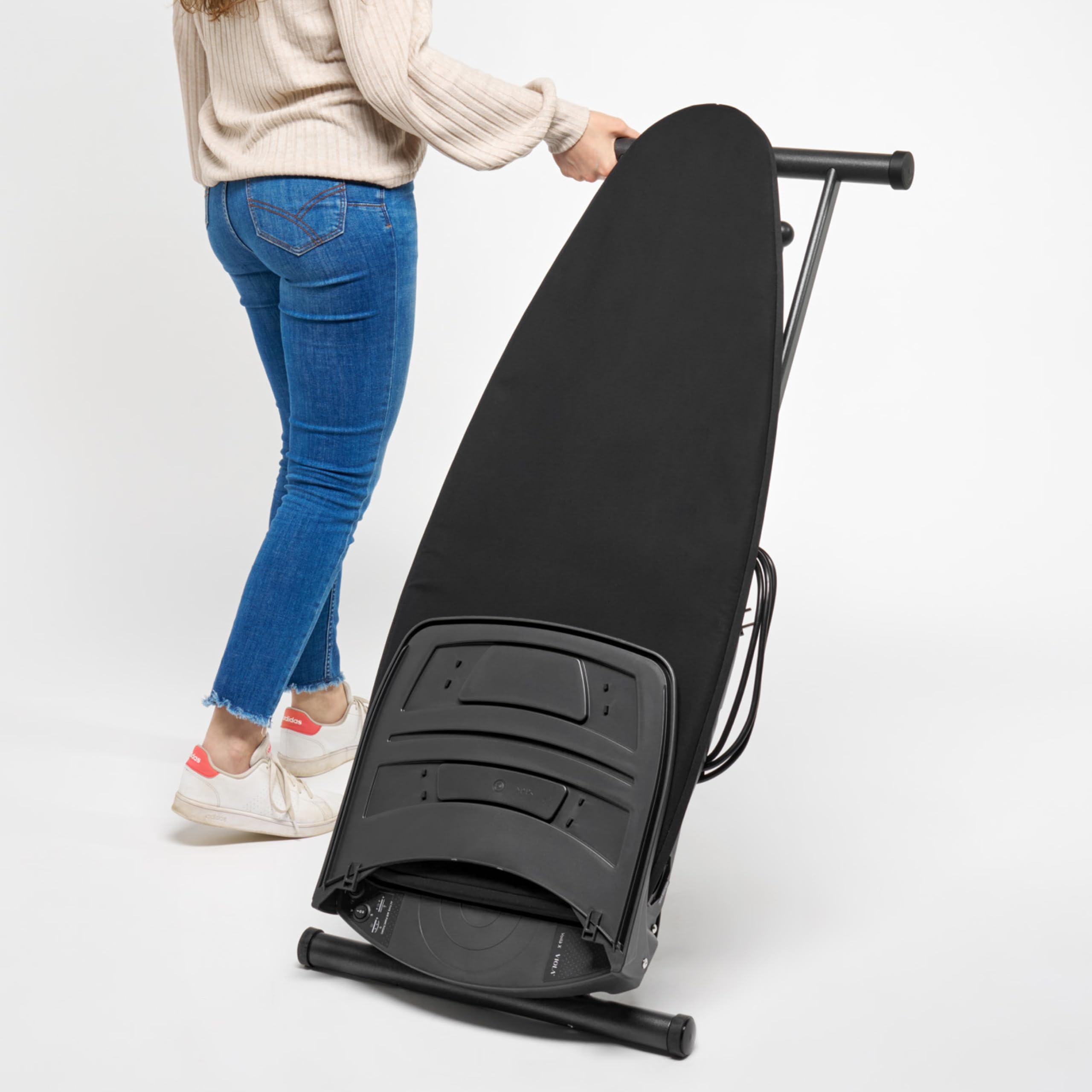 VIOLA Tabla de planchar multifunción, fabricada en Italia, aspiradora, calentadora, sopladora, mesa para planchar con vapor, planchado profesional, planchado fácil, plegable, ajustable, ahorra espacio