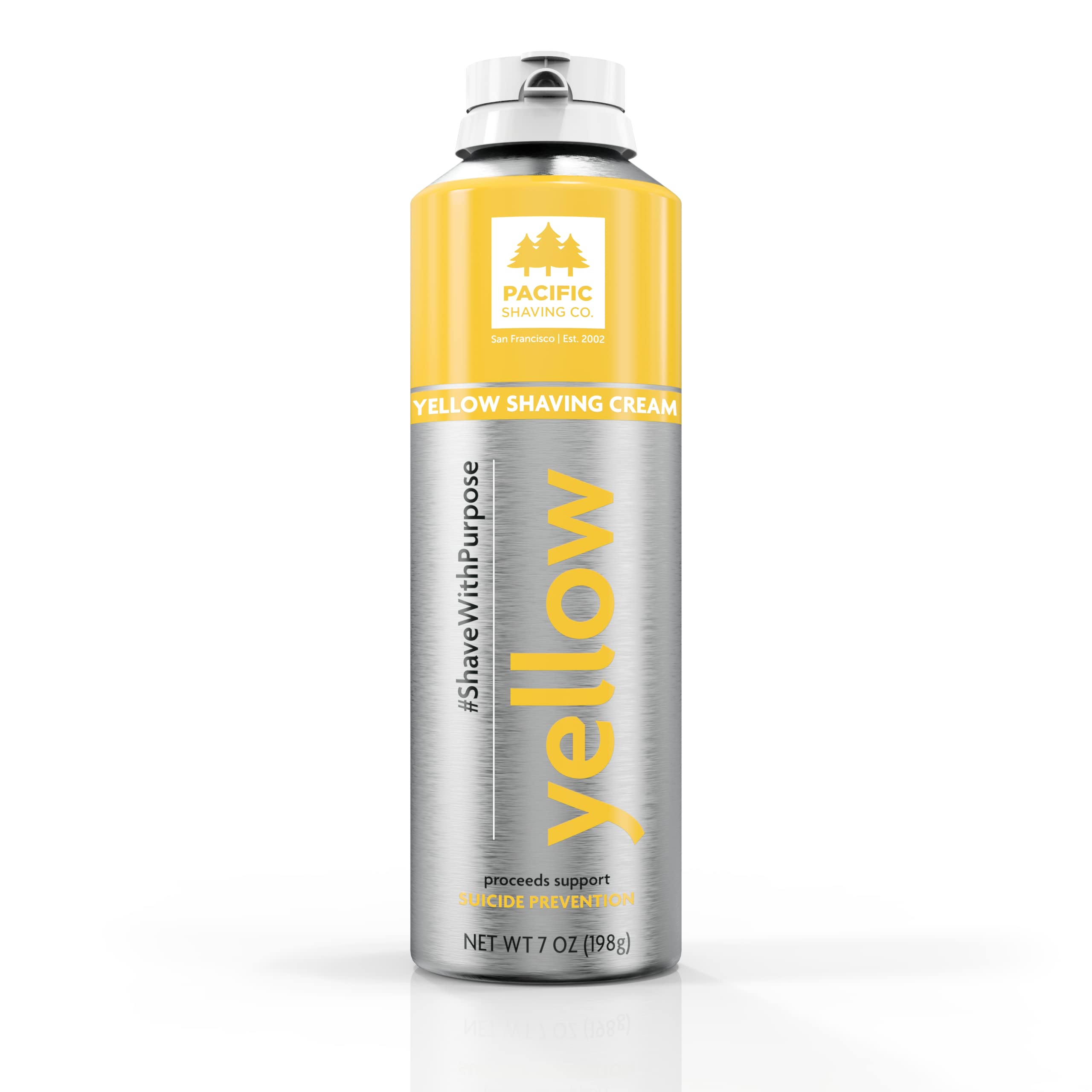 Yellow Shaving Cream - Foaming Colorful Shaving Cream - Hydrating, Redness Reducing + Irritation Free Shave Cream (7 Oz)