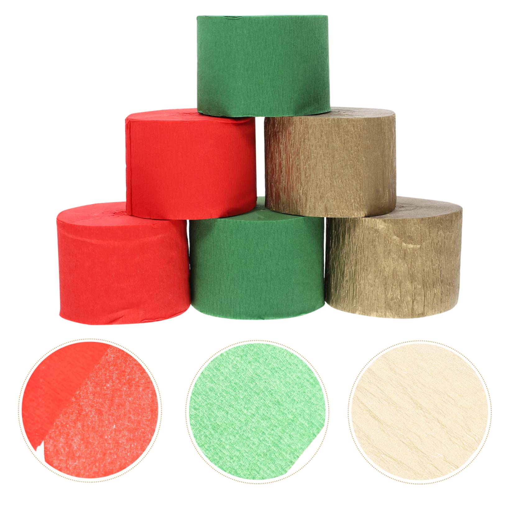 Ghirlande Di Carta Crespa Per Feste - 22 Metri X 4,5 Cm, 6 Rotoli In Colori Pastello Arcobaleno