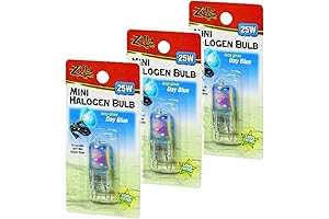 Zilla Mini Halogen Lamp Reptile Bulb, 25-watt, Day Blue (Pack of 3)