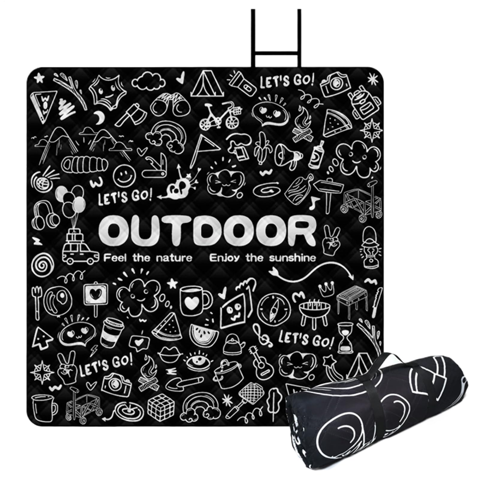 Tapis de pique-nique extérieur anti-sable grand format couverture de plage étanche camping