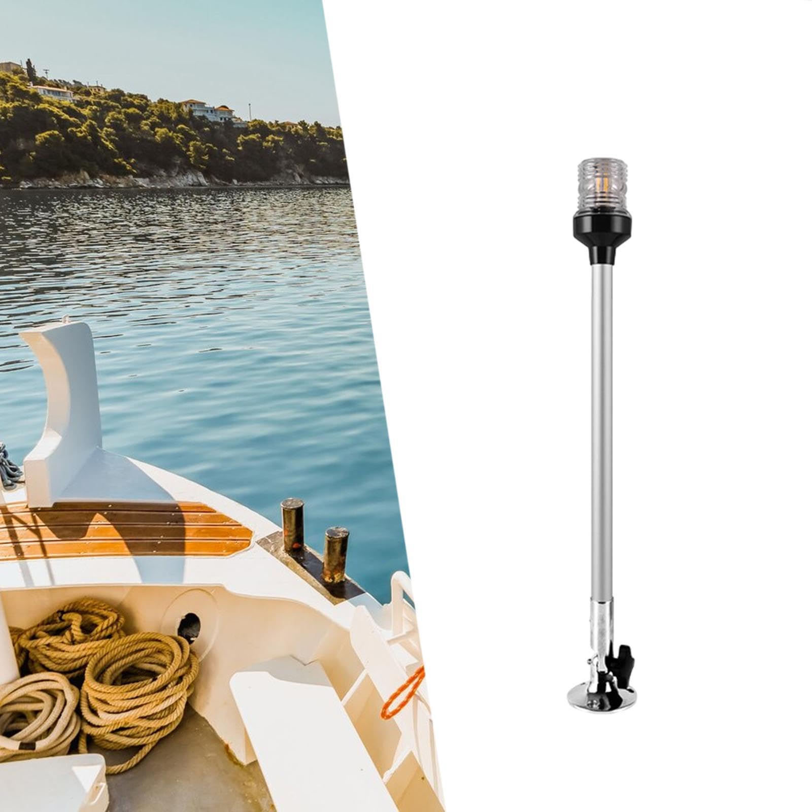 Luce di Poppa Barca LED Illuminazione 360 Gradi Alta Trasparenza Resistente al Calore Navigazione Segnalazione Marina Adatta per Barca Pesca Notturna