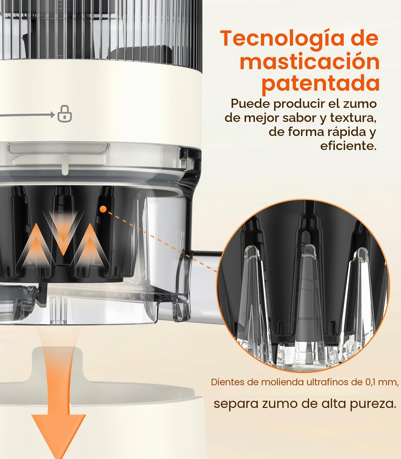 Zasmira Extractor de Zumos, Slow Juicer con Apertura de 120MM, Exprimidor en Frío 2L de Acero Inoxidable para Verduras y Frutas Completas, Fácil de Limpiar, Plata
