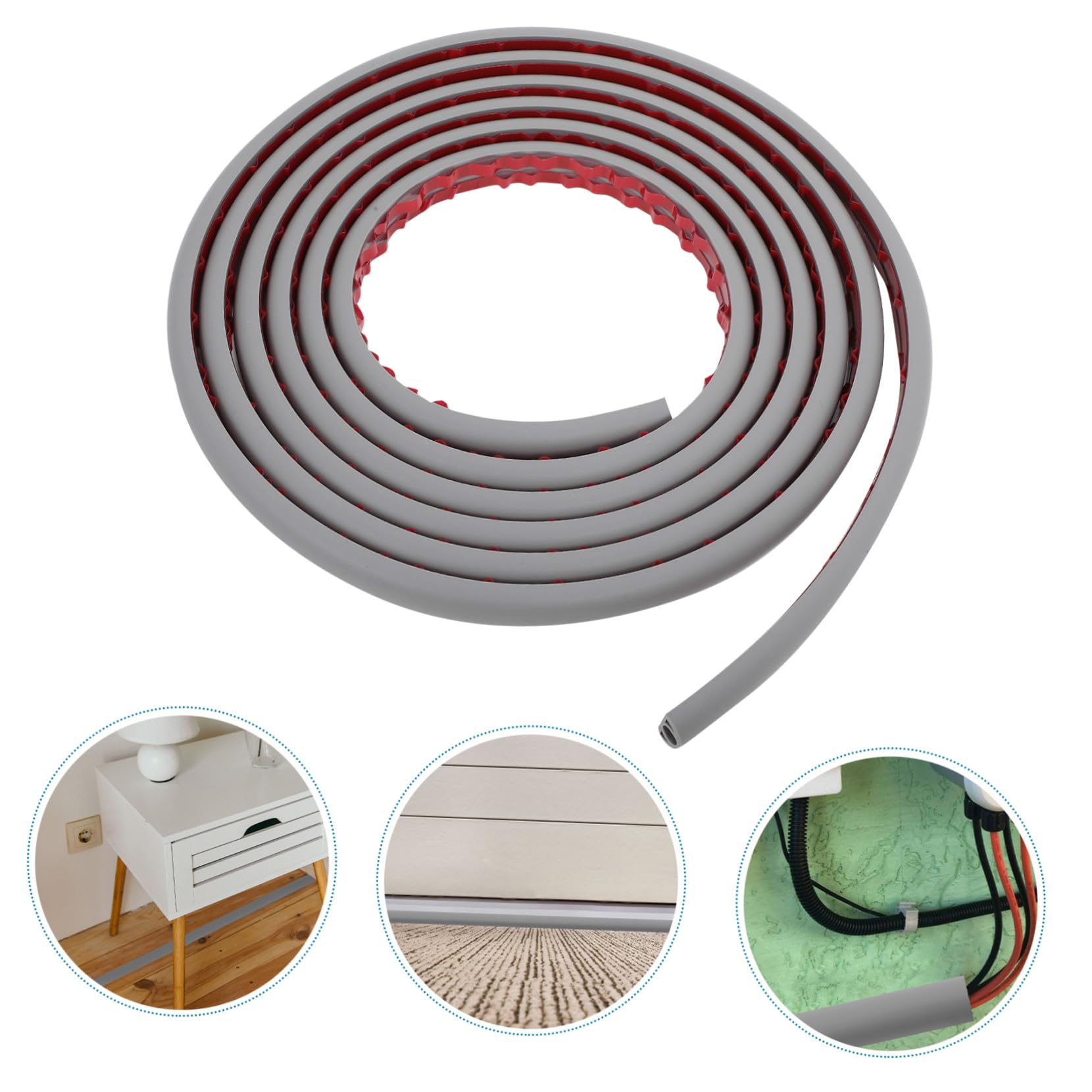 Canaleta Adhesiva para Cables de Pared Diseño Resistente para Oficina y Instalación sin Taladro