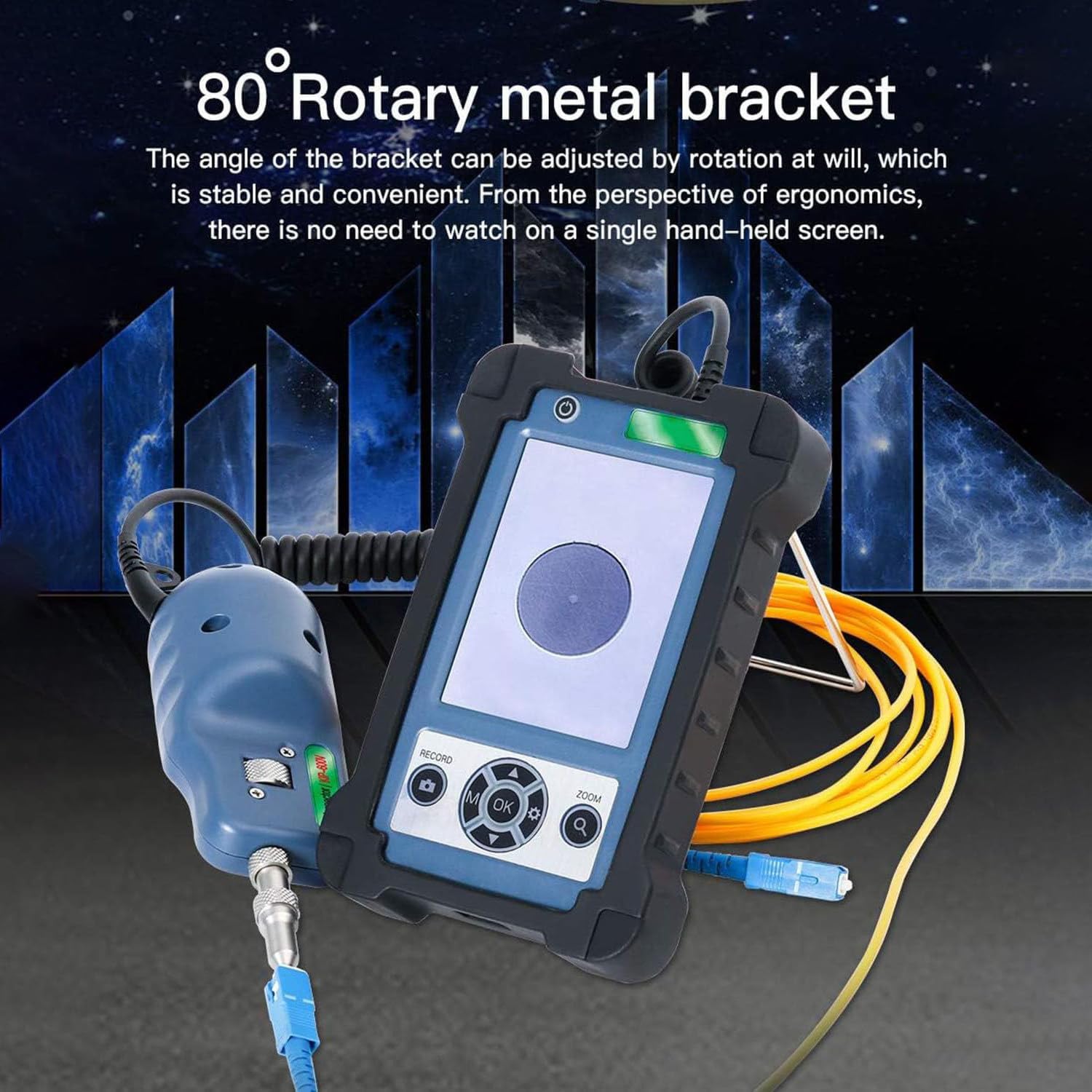 400X Fiber Optic Inspection Probe Kit - Portable 3.5" Microscope with Real-Time Recording - Essential Fiber Optic Testing Tool for Technicians and Professionals