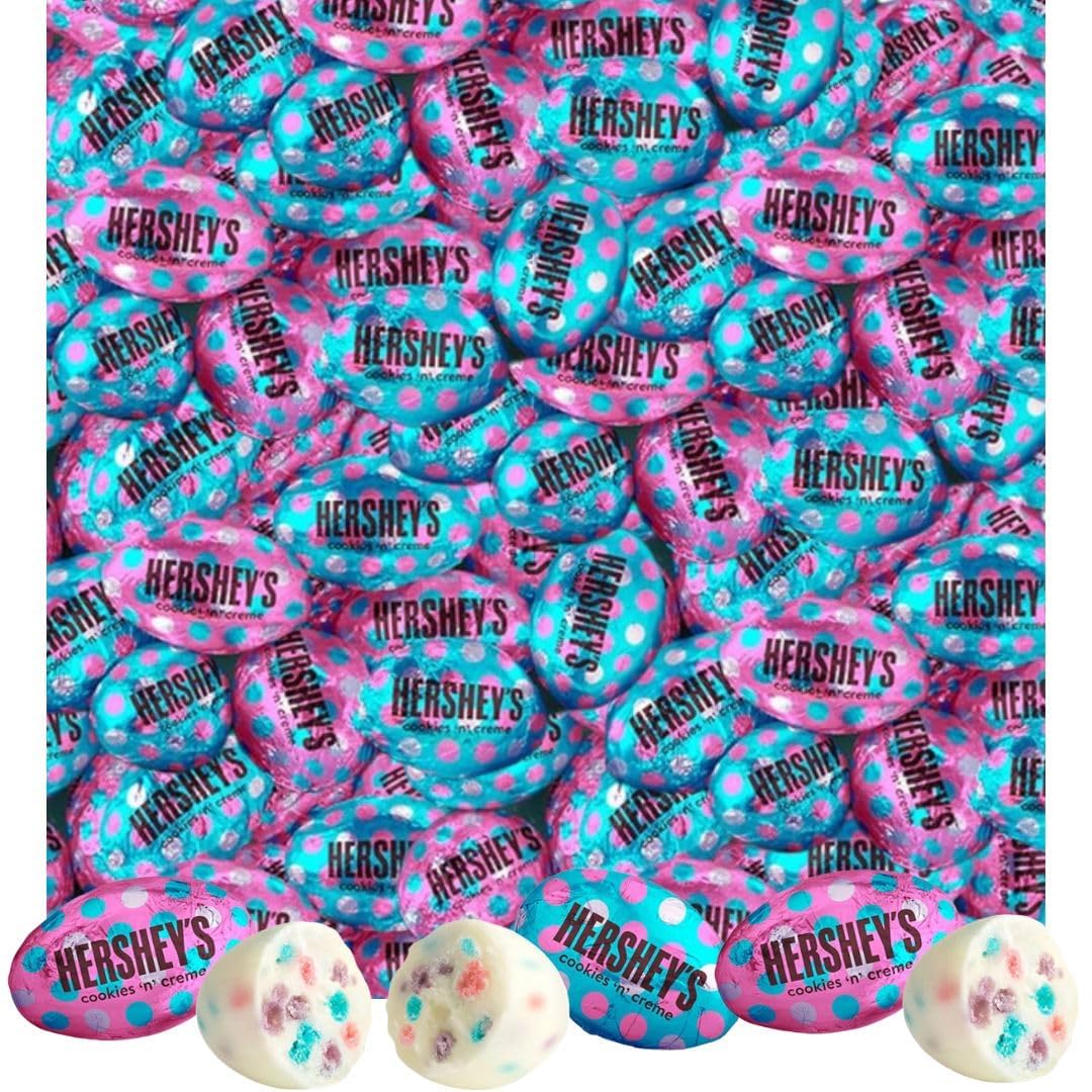 CandyKrave Hersheyes Easter Eggs chocolate Candy - 1lb Individually wrapped Polka Dot & Cookies N Creame Easter Eggs Candy - Bulk easter candy for Snacking, Pinata, Celebrations, Parties Gifting & More!