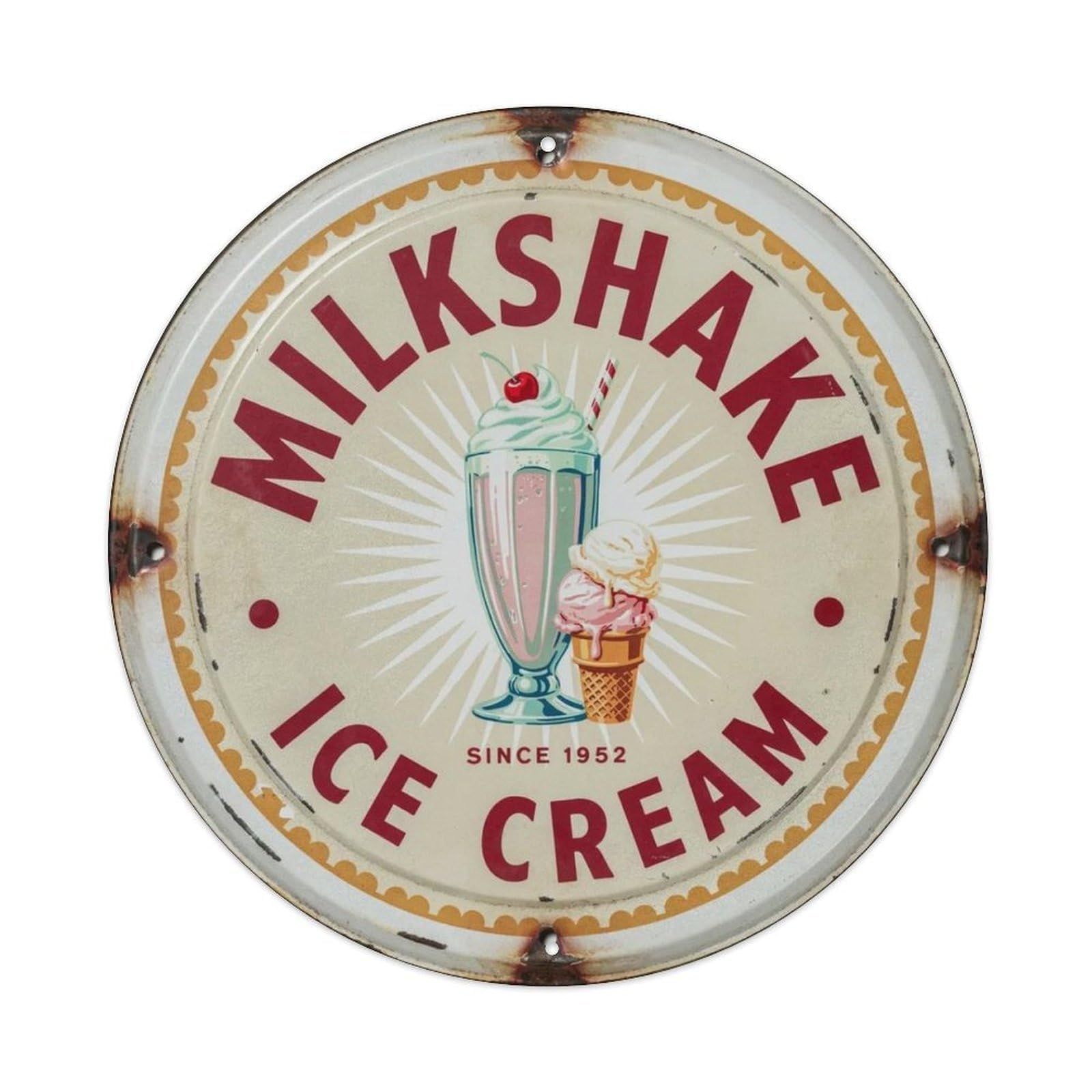Retro-Milkshake Metal Tin Sign Plaque