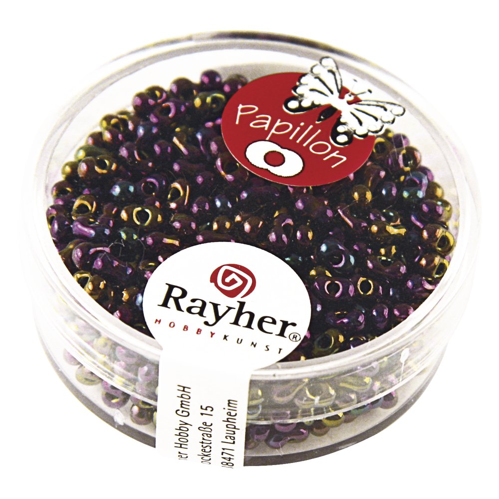 RAYHER Papillon Beads 18-g Box 2 x 4 14142820 mm Amethyst