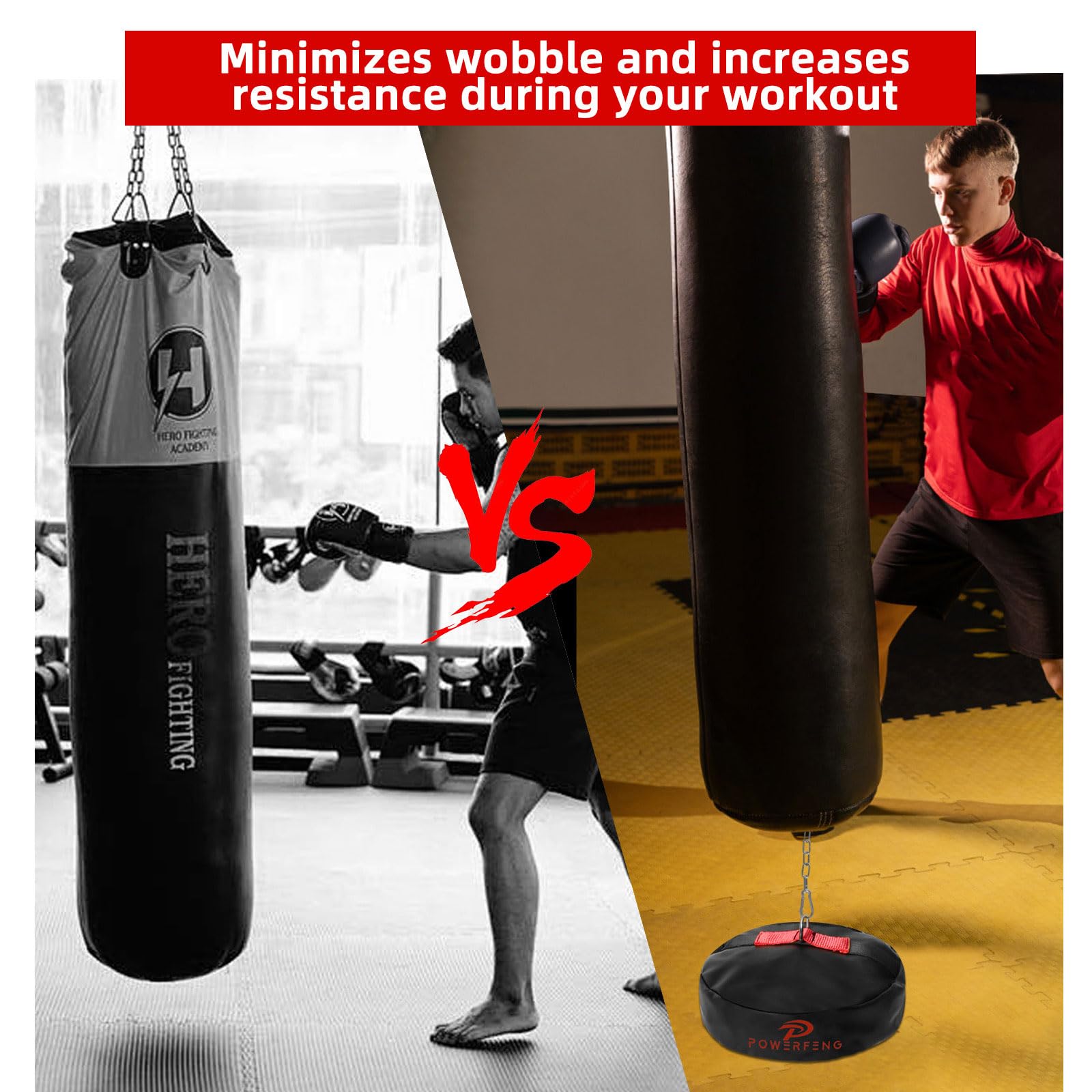 Doppelendiger robuster Sackanker: Robuster Bodenanker für Boxsäcke – Boxsack-Ständer, Gewicht, Boxzubehör, Kerntraining, Gewichtstasche für Fitnessstudio, Zuhause