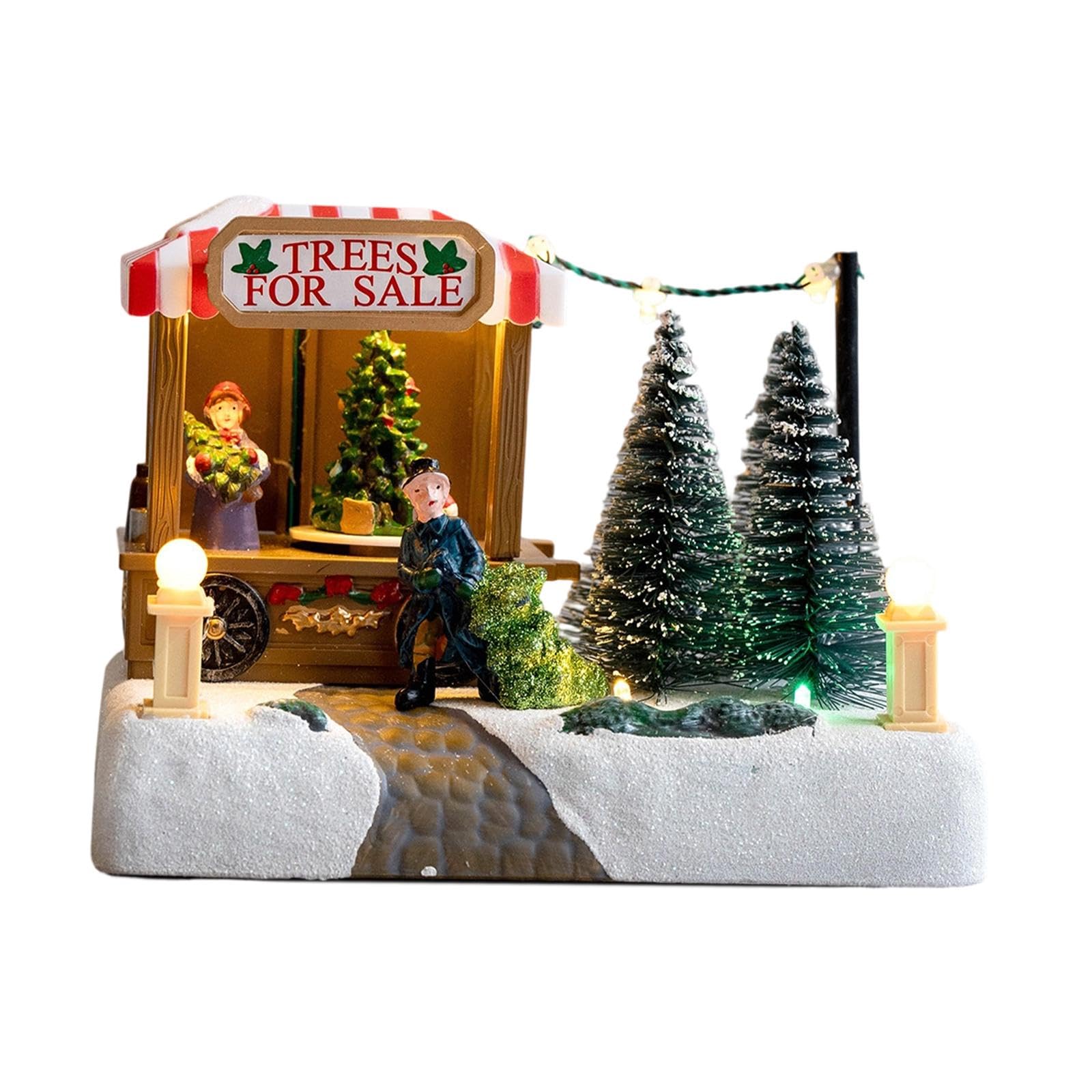 Scène de neige créative et illuminée cadeau idéal pour salon et maison