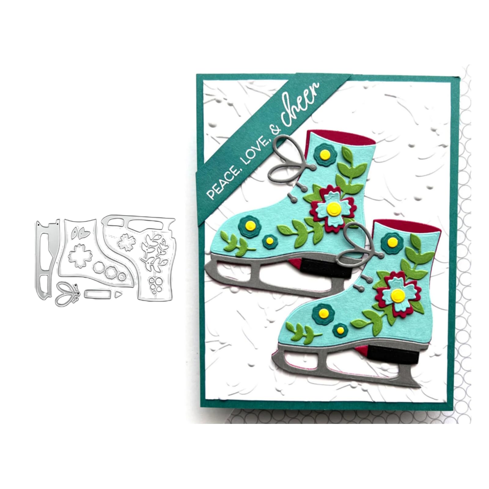 YunTrip - Fustelle per la creazione di biglietti, per il ghiaccio e il pattino, in metallo, per fai da te, scrapbooking, album, goffratura, foto, artigianato, carta