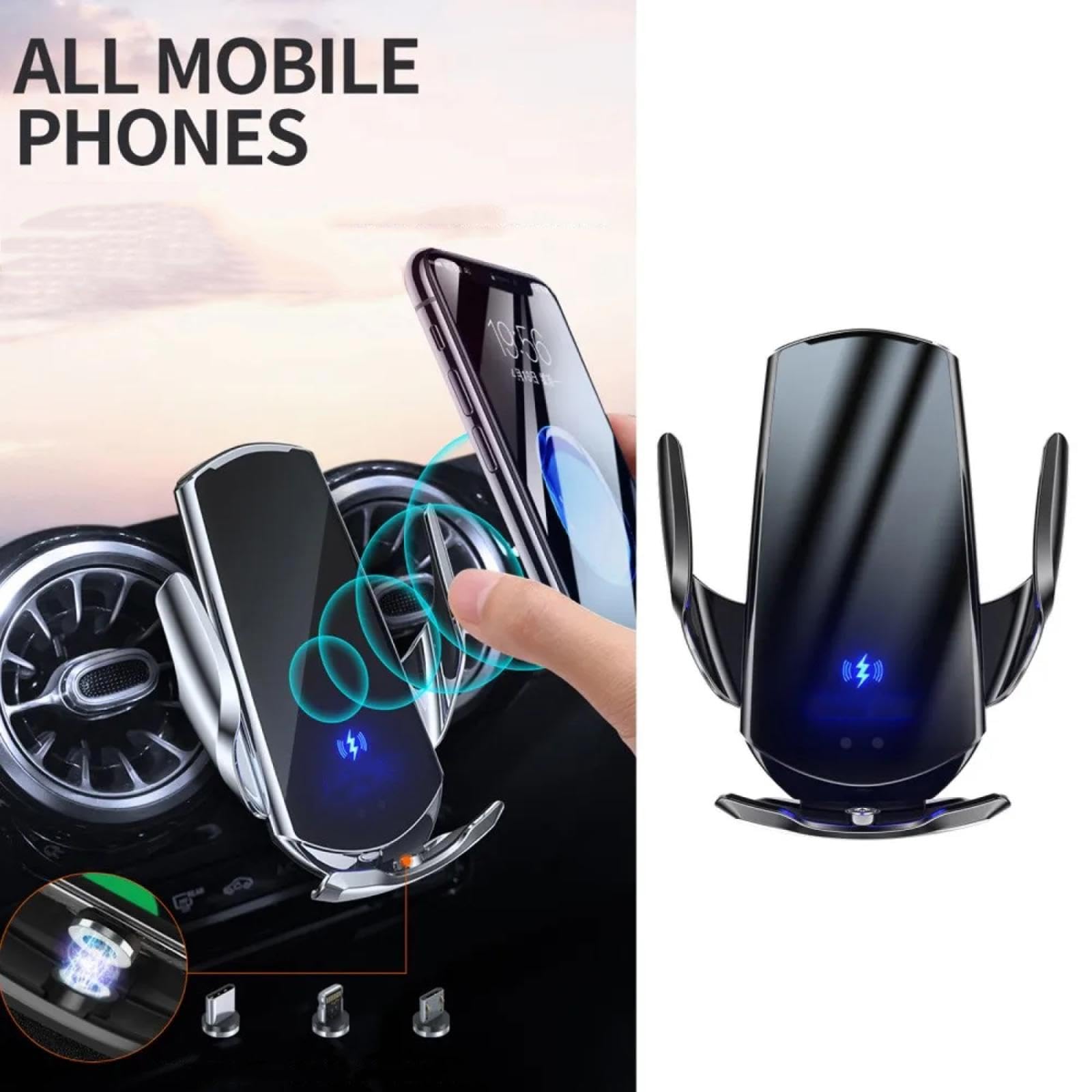 Soporte Móvil Coche para Mercedes-Benz Clase S W223 2021-2024, Soporte para teléfono para Coche Panel de Pantalla de 12.3 Pulgadas Base Fija Soporte para teléfono móvil