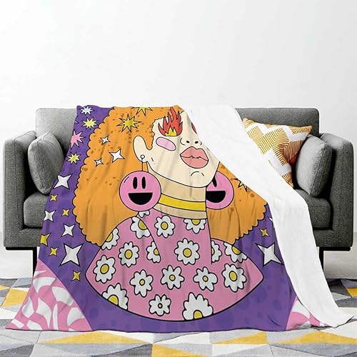 Miniatura 2 de Super Soft Blankets Pink Purple Womens Mantas Personalizadas Microfiber Fleece 30inch X 40inch