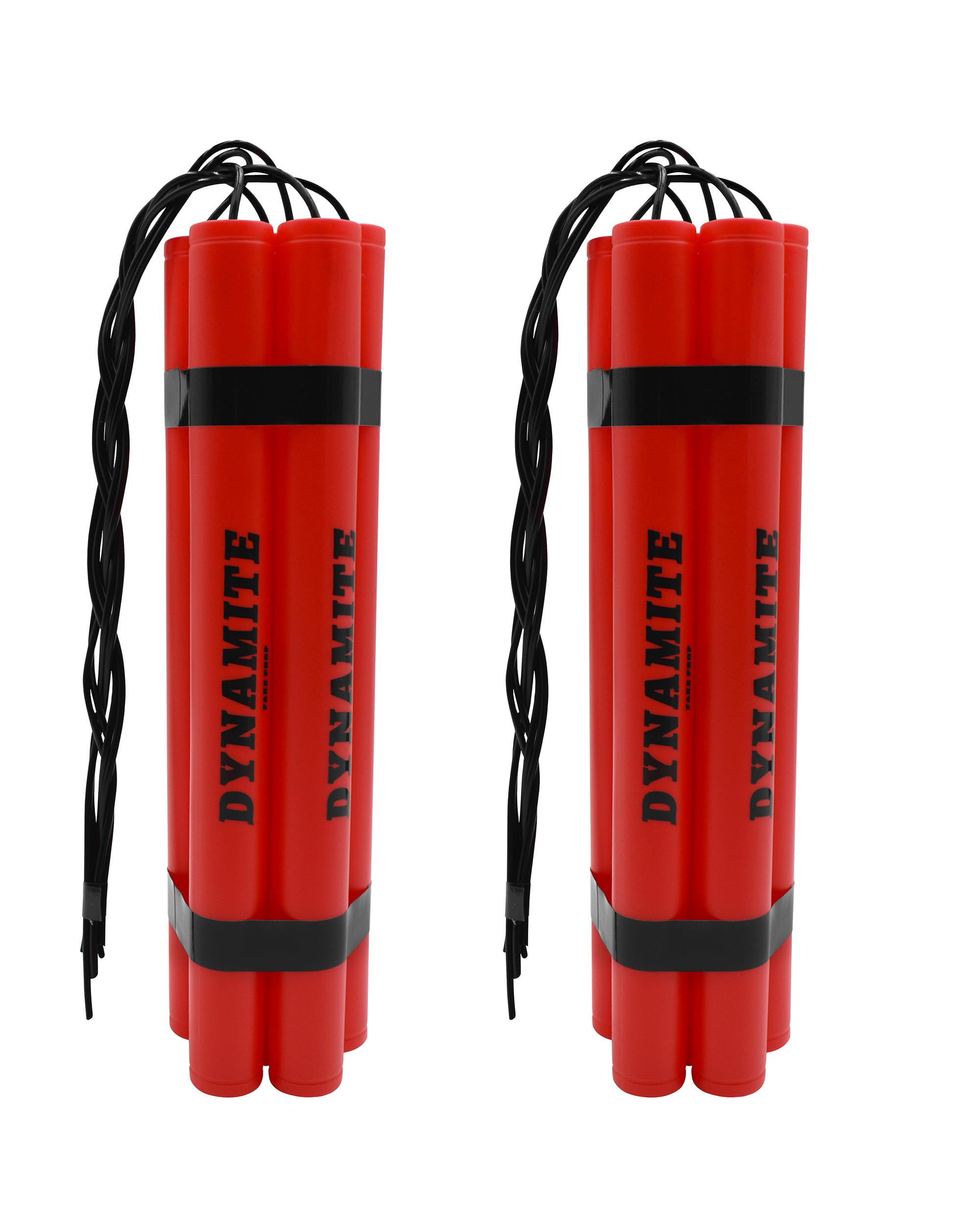 Nicky Bigs Novelties Adult Fake Dynamite Red TNT 6 Stick Bundle Plastic Prank Pretend Explosive Bomb Pack Film Costume Prop