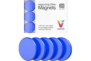 24- Piece Veemoh Heavy Duty Office Magnets Pack: Your Essential Refrigerator, Whiteboard, and Kitchen Accessory