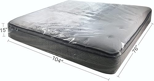 Miniatura 7 de uBoxes Fundas de colchón Queen y King, polietileno resistente de 2 mil