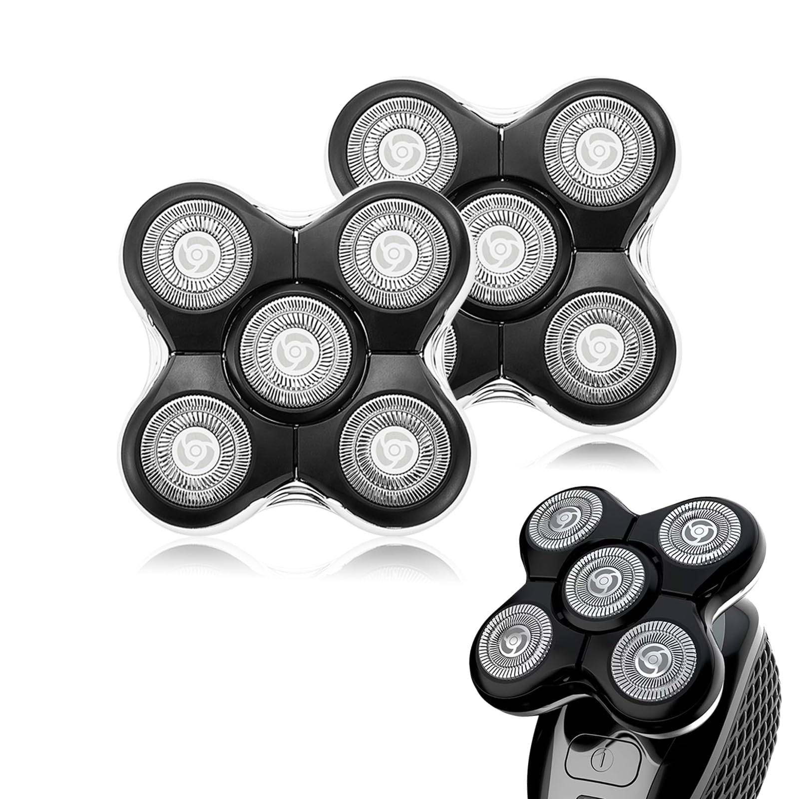 Têtes de rechange pour rasoir RX5 compatibles avec Remington Balder Pro XR1500, XR1501, RX5 (Paquet de 2)