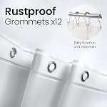 LiBa PEVA 8G Bathroom Shower Curtain Liner, 72" W x 72" H, Clear, 8G Heavy Duty Waterproof Shower Curtain Liner | Non-Toxic shower liner, waterproof plastic shower curtain, rust-proof grommets, weighted magnets, bathroom accessories