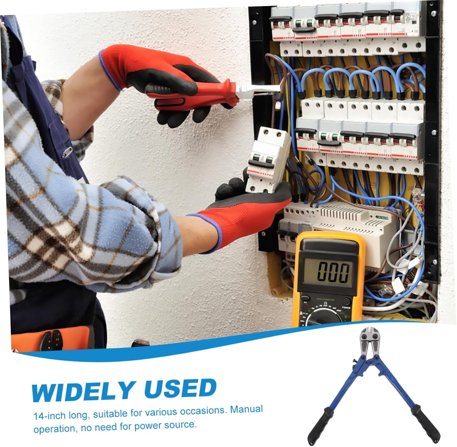 Cabilock 2pcs Heavy Duty Bolt Cutter Manual Cable Cutter for Chain Link Fence Ergonomic Design for Easy Cutting of Thick Materials and Construction