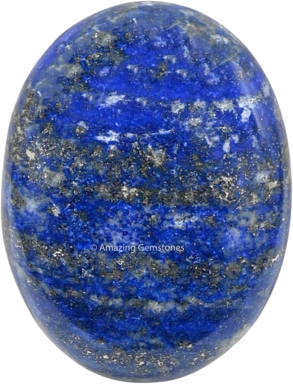 Lapis Lazuli Palm Stone - Pocket Massage Worry Stone for Natural Body Chakra Balancing, Reiki Healing and Crystal Grid