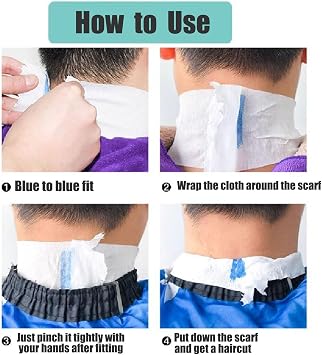 Neck Strips Tape For Barbers,5 Rolls Barber Neck Paper Strips Band Disposable Haircutting Stretchy Barber Neck Tissue Wrap for Salon Hair Cutting Styling