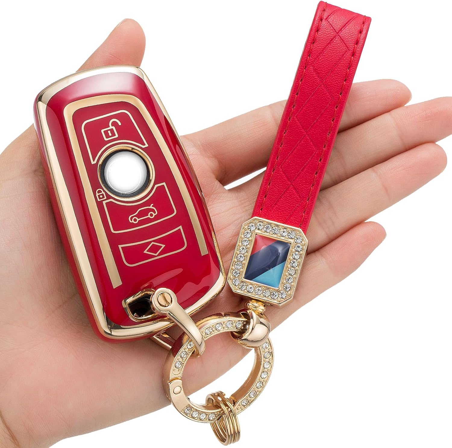 for BMW Key Fob Cover,Soft TPU 360 Degree Protection for BMW 2 5 6 7 Series X1 X2 X3 X5 X6 Car Key Shell Case
