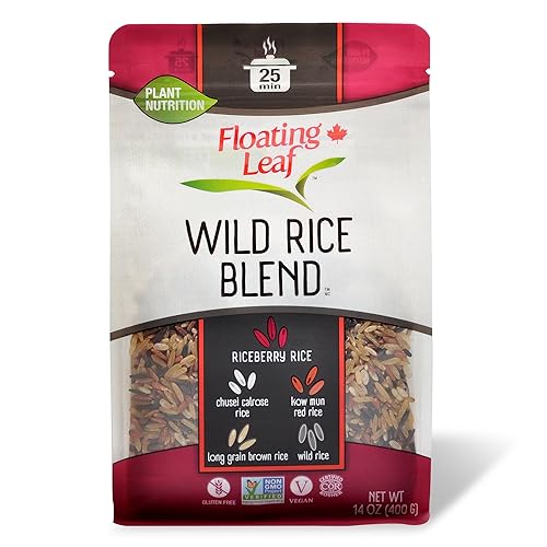 Floating Leaf Mezcla de arroz silvestre - 14 onzas, 1 unidad - Mezcla de arroz silvestre con rubérica, arroz rojo y arroz integral, sin gluten, sin