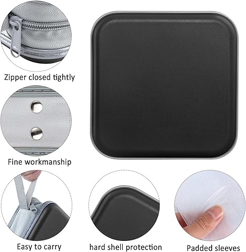 Miniatura 2 de Funda para CD, capacidad para 40 unidades, para CDDVD, cartera, de plástico duro, DVD, para coche, hogar, oficina, viajes (negro)