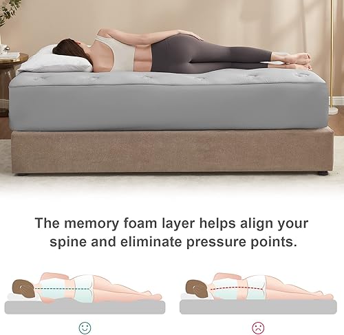 Miniatura 60 de Hansleep Cubrecolchón Queen de viscosa derivada del bambú, cubrecolchón de espuma viscoelástica tamaño Queen con bolsillo profundo, protector