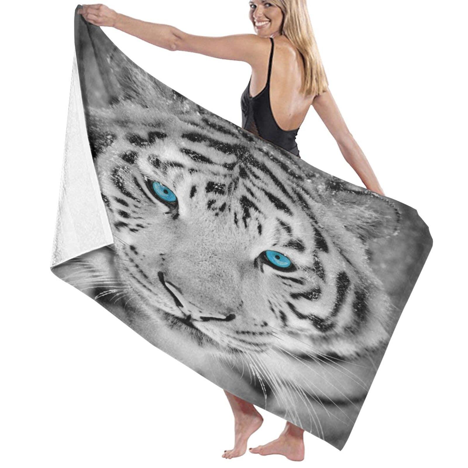 Serviette de bain légère finis les textiles lourds drap de douche tigre de Sibérie 80x130