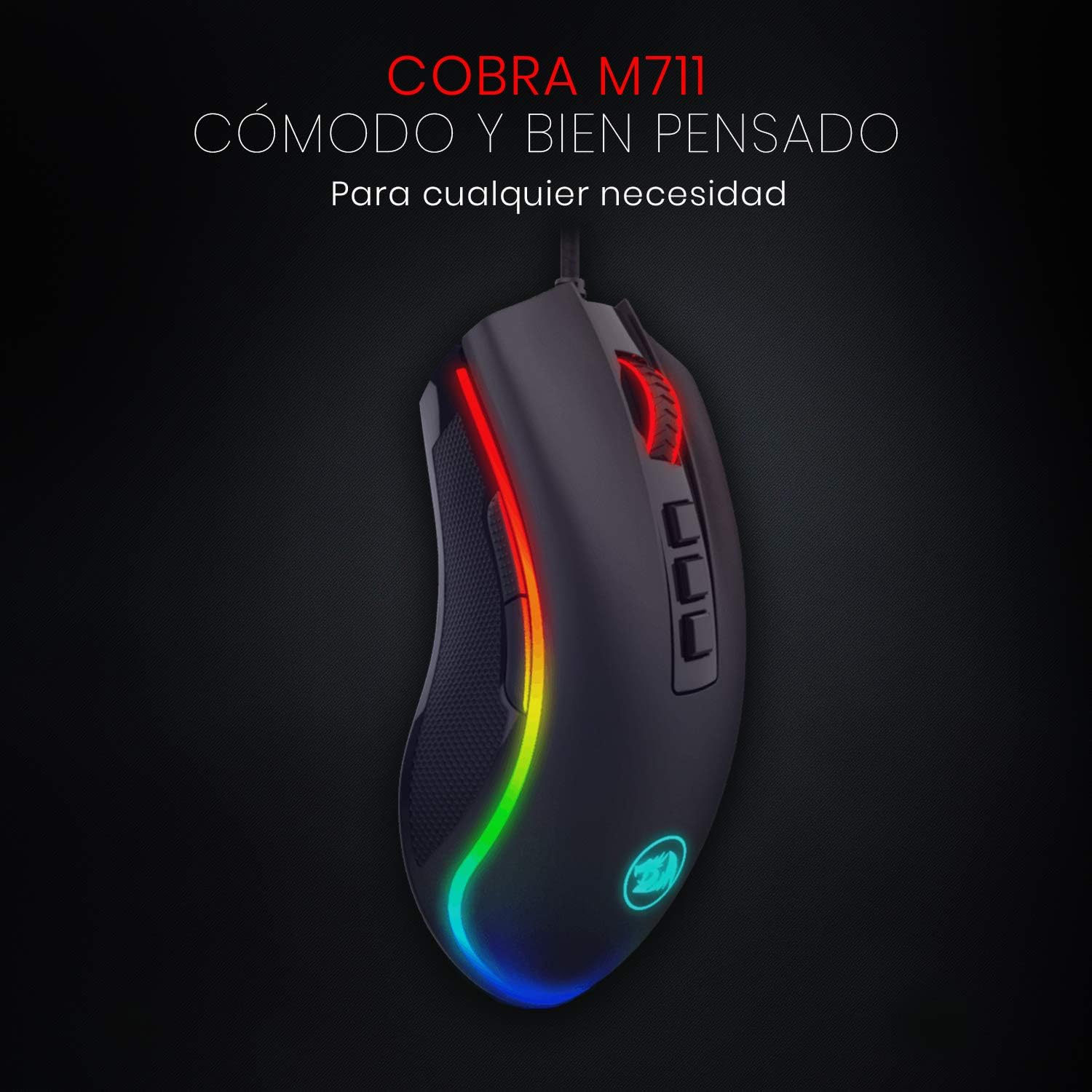 Redragon M711 Cobra RGB Optical Gaming Mouse Black