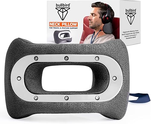 bullbird Almohada de apoyo postural, diseñada por médicos para aliviar el dolor de cuello diario y tecnología del cuello, almohada cervical de