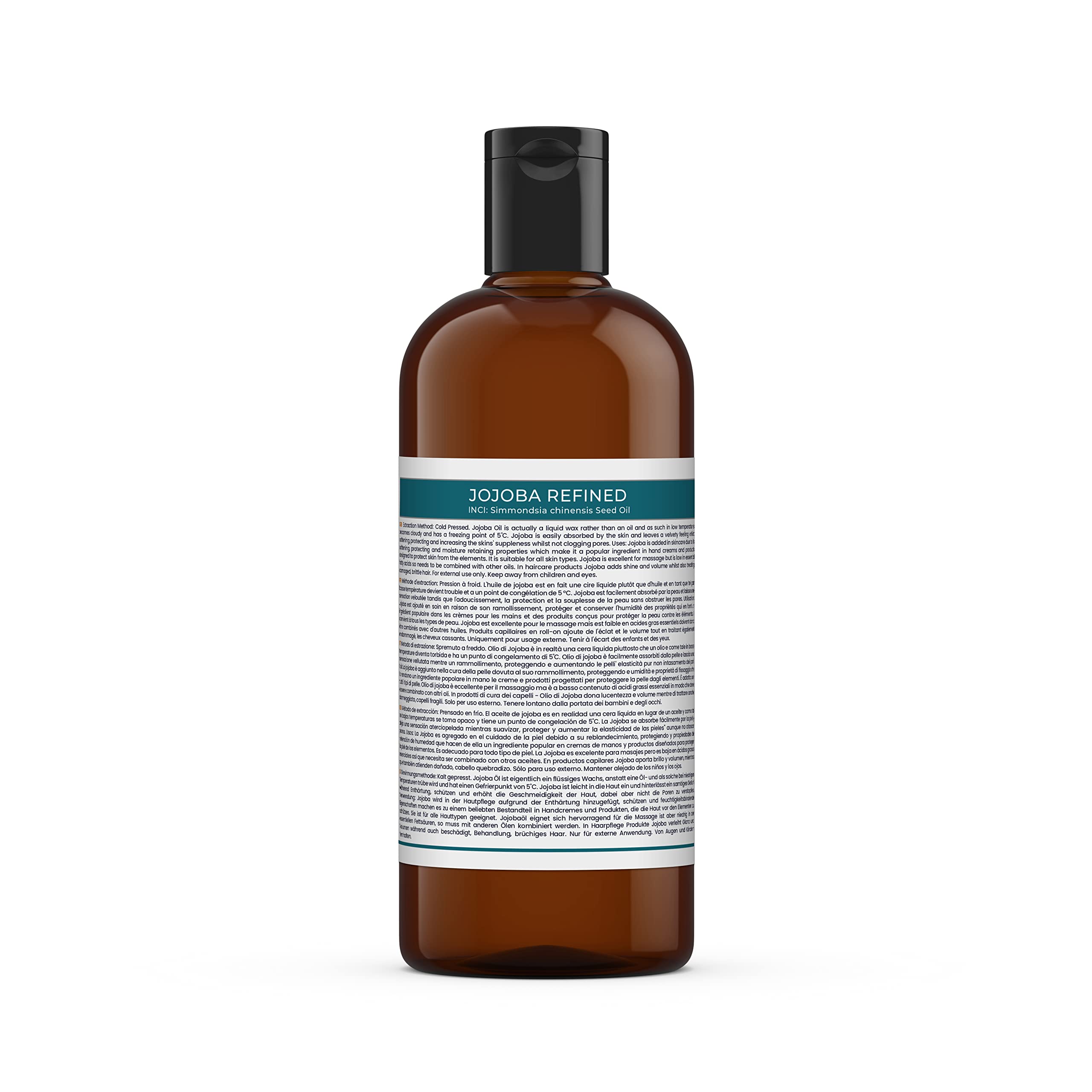 Mystic Moments | Jojoba raffinierte (klare) Trägeröl 1 Liter - reines & natürliches Öl perfekt für Haare, Gesicht, Nägel, Aromatherapie, Massage und Ölverdünnung veganer GVO frei