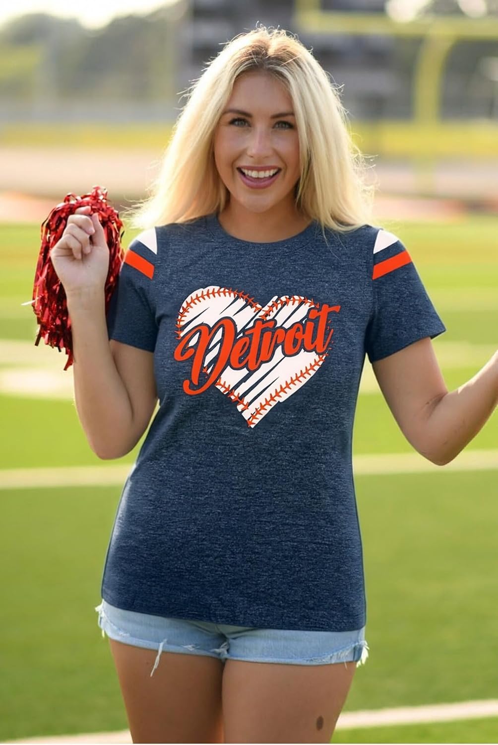 Football Shirt Woman Baseball Team Tshirt Football Fan Gifts Tee Vintage Style Baseball Shirt Casual Letter Print Tops