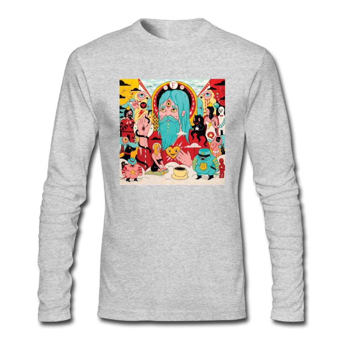 Father John Misty Fear Fun Logo DIY Men's Long-Sleeve Fashion Casual Cotton T-Shirt