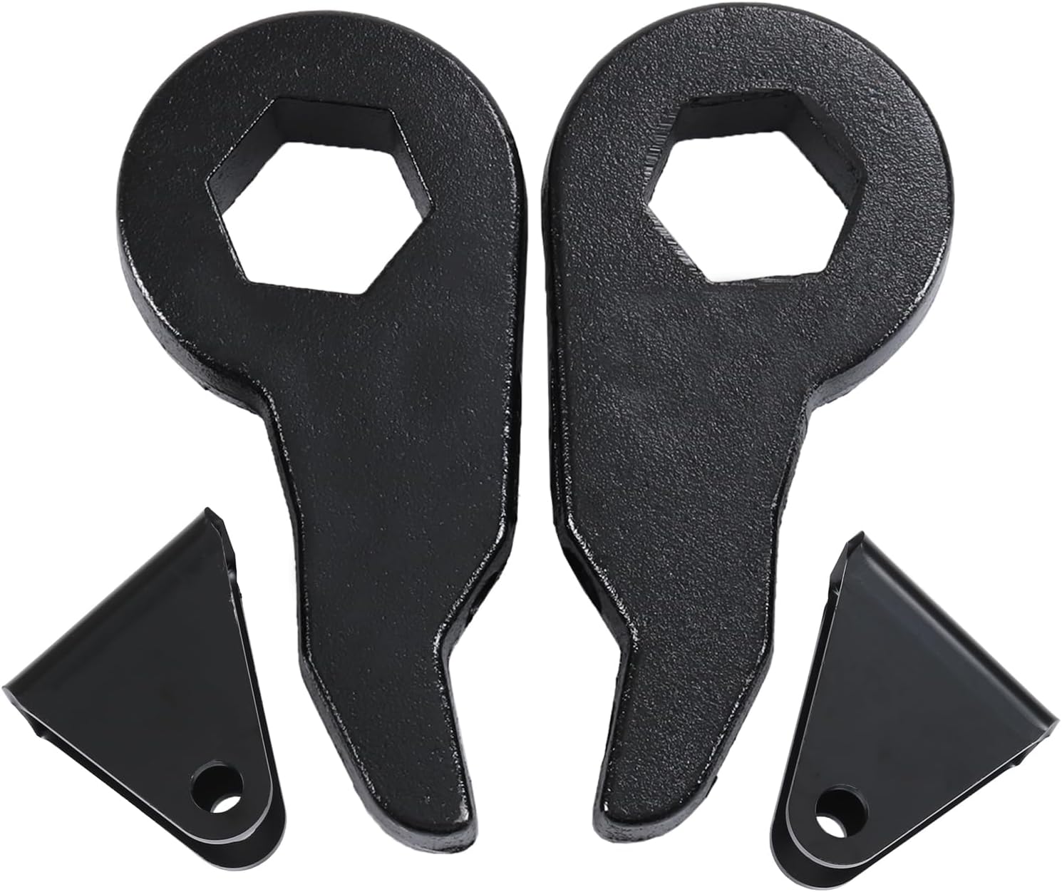 1"-3" Torsion Bars Key with Shock Extender Brackets Compatible with Chevy Silverado GMC Sierra 1500HD 2500HD 3500HD 2001-2010, 1-3 Inch Adjustable Suspension Leveling Lift Kits